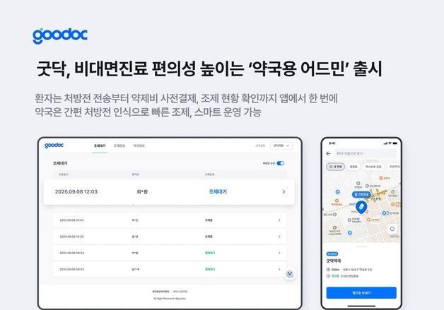 굿닥, 비대면 진료 편의성 높이는 '약국용 어드민' 출시