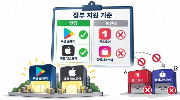 토종 앱마켓 '패싱'한 곳이 정부?…게임 지원사업도 구글·애플 '쏠림'