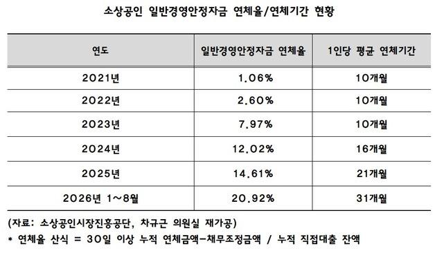 소상공인 5년 새 일반자금 대출 잔액 90% 감소…연체율은 20배 상승