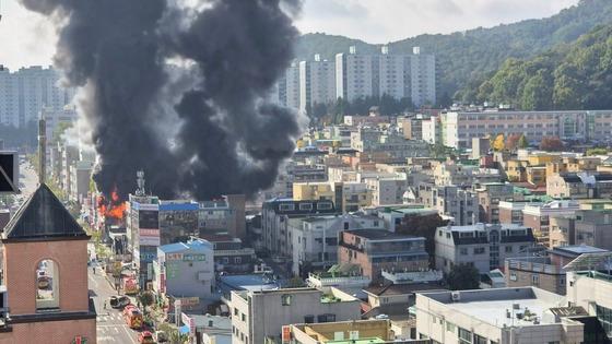대전 자동차 정비업체 화재