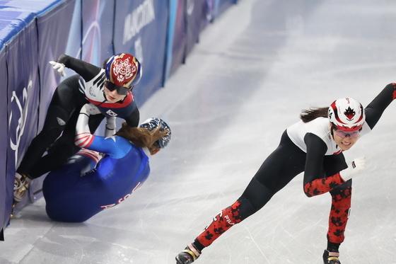 쇼트트랙 혼성계주, 구제 못 받은 이유…충돌시점 순위 중요
