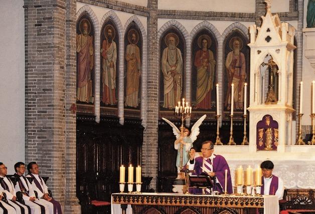 정순택 "화해 노력은 용기 있는 결단"…'남북 평화 기원 화해미사' 1500차 봉헌