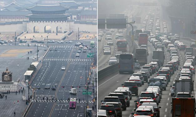 설 연휴 첫날…도심은 한산, 고속도로는 정체