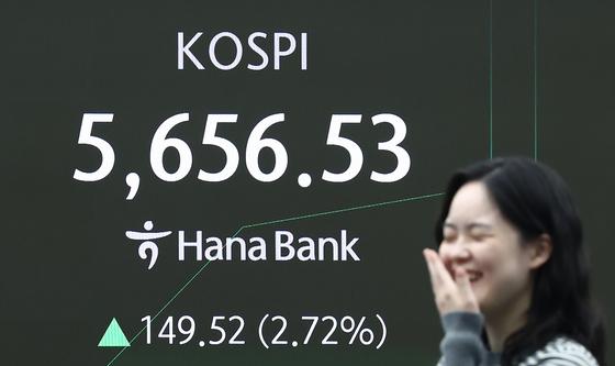 코스피, 설 연휴 마친 첫 날 사상 첫 5600선 돌파