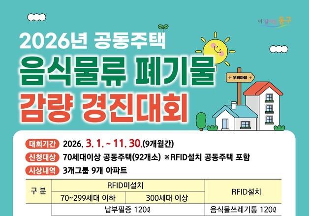 울산 동구, '공동주택 음식물폐기물 감량 대회' 실시