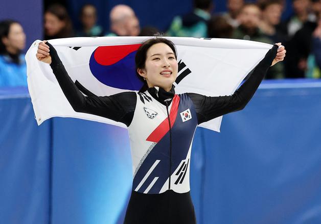 '2관왕' 쇼트트랙 김길리, 한국 선수단 최우수선수 선정[올림픽]