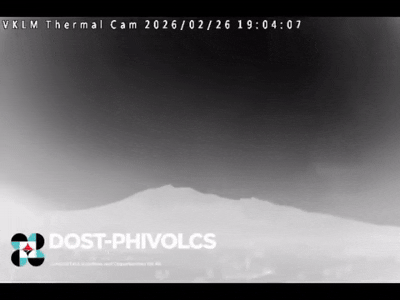 칸라온 화산의 26일(현지시간)  오후 분화 모습 (출처=필리핀 화산지진연구소 페이스북)