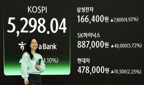 코스피, 반도체 견인에 4%대 상승마감