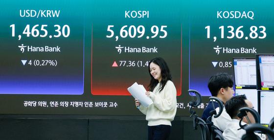 중동 리스크에도 코스피 5600 회복…환율 1466.5원 마감