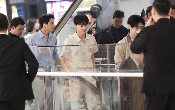 [뉴스1 ★]'멤버 탈퇴' 엔하이픈, 엔진 응원 속 첫 공식석상