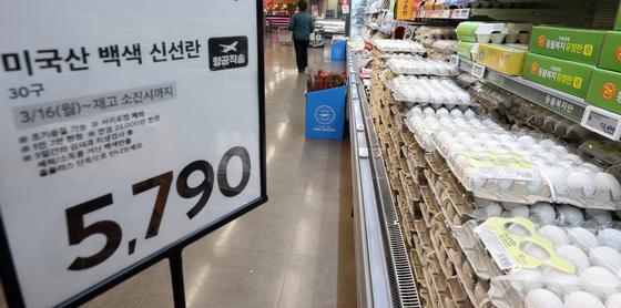 계란값 상승에 미국산 백색란 판매