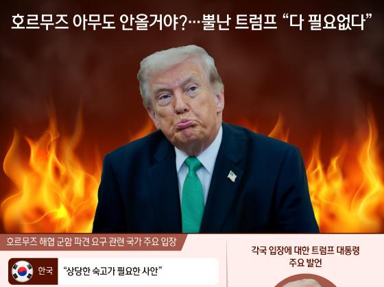 호르무즈 아무도 안올거야?…뿔난 트럼프 "다 필요없다"