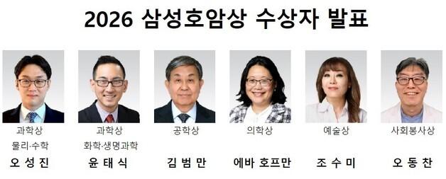 삼성호암상, 조수미 소프라노·오성진 UC버클리 교수 등 6인