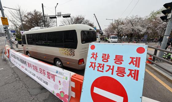 윤중로 벚꽃길, 8일까지 축제위해 교통통제