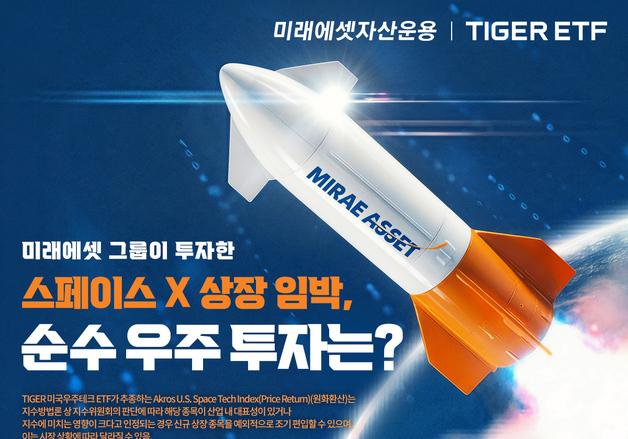 미래에셋운용, '우주테크 ETF' 출시…스페이스X 상장시 반영