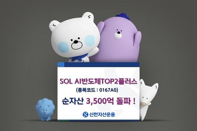 SOL AI반도체TOP2플러스, 상장 3주 만에 순자산 3500억 돌파