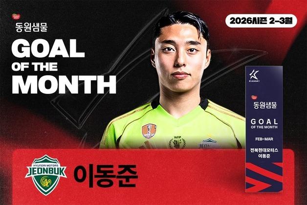 '환상 발리 슈팅' 이동준, 올해 첫 이달의 골 주인공 