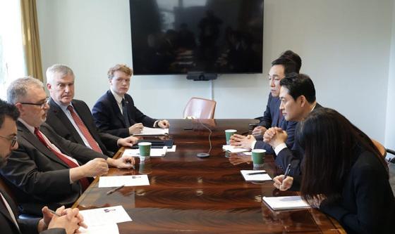 美 싱크탱크 간담회하는 장동혁