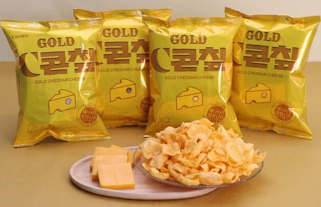 크라운제과, 덴마크産 체다치즈 듬뿍 담은 'C콘칲 골드' 출시