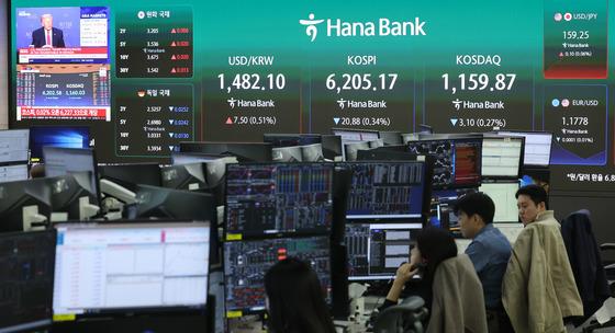 6200선 찍고 숨 고르는 코스피…외국인·기관 순매도[개장시황]