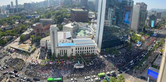민주노총 세계노동절대회 인파