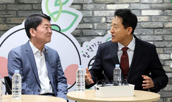 안철수 의원 만난 오세훈 후보