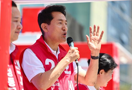 오세훈, 성동서 정원오 맹공…"부패 냄새 진동, 수사로 밝혀야"(종합)