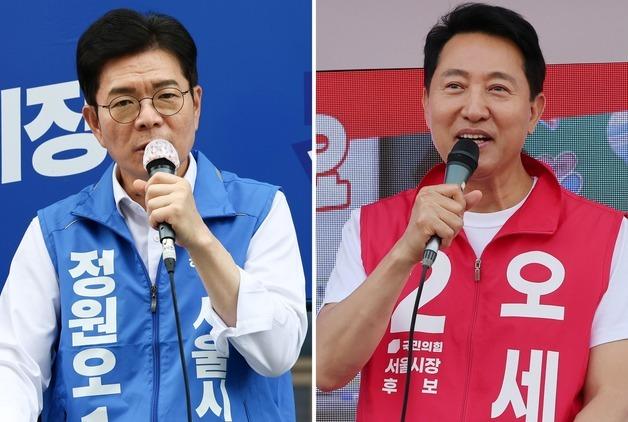 [뉴스1 PICK]정원오·오세훈, 연휴 마지막 날 민심잡기 총력전