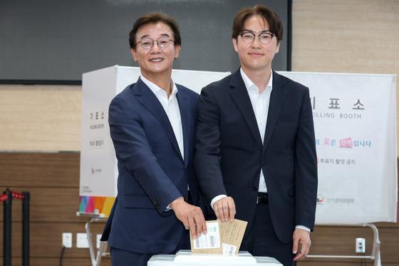 하정우·전재수 동반 투표→ 韓 "투표도 혼자 못하냐" vs 河 "韓도 하면 될 일"