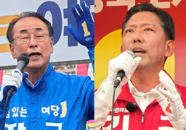  '구미·칠곡 통합 청사' 선거 막판 빅 이슈로…장세용·김장호 난타전