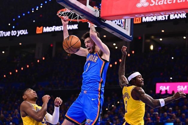 NBA 오클라호마시티, PO 서부 준결승 1차전서 레이커스 108-90 대파