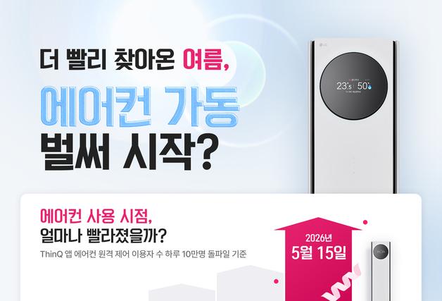 LG 씽큐 데이터 보니…에어컨 켜는 날 3주 빨라졌다