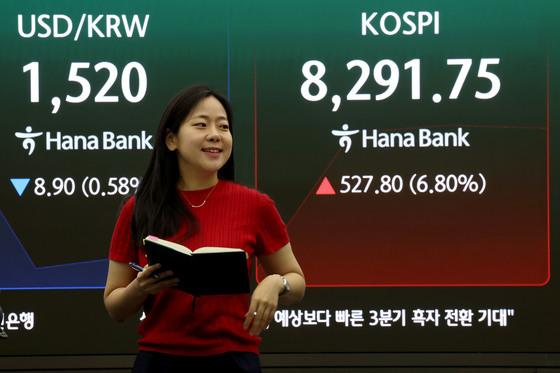 코스피 7% 급등…3거래일 만에 매수 사이드카 발동(상보)