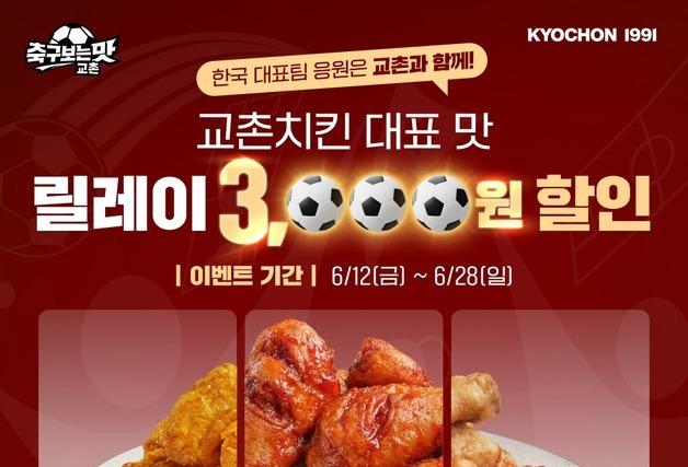 교촌치킨, 월드컵 기간 허니·레드·간장 시리즈 릴레이 할인