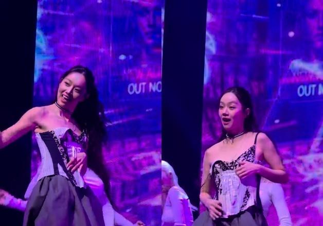 혜리, 무대 위 어깨끈 뚝…아찔 사고에도 완벽 대처 '프로 아이돌'