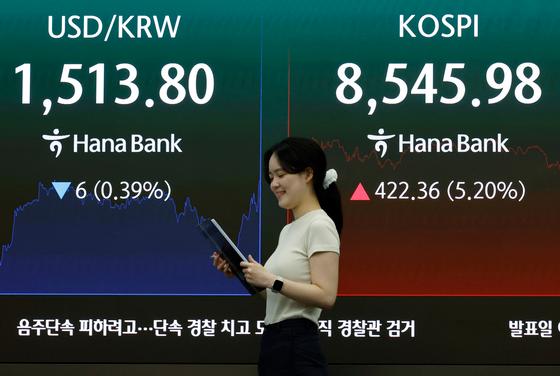 美·이란 종전 합의, 외인 귀환…달러·원 환율 하락 1511.1원 마감(종합)