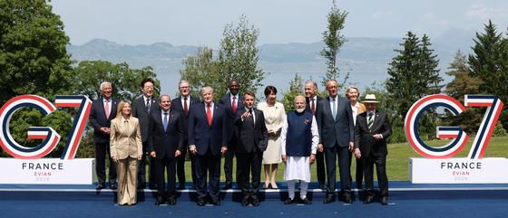 이재명 대통령 'G7 정상회의 기념촬영'