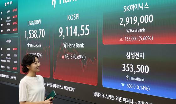 SK하이닉스, 삼성전자 시총 추월 25년7개월만에 대장주 교체