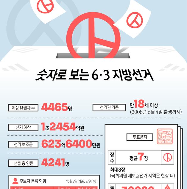 [오늘의 그래픽] 숫자로 보는 6·3 지방선거