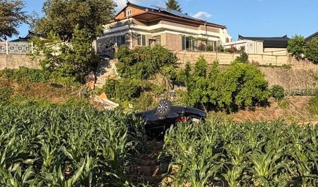 제천 승용차 추락사고 중상자 70대 부부 숨져