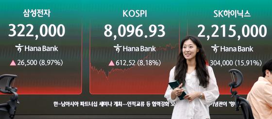 코스피 8000 탈환 '삼전닉스' 견인