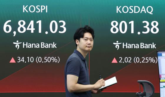 급락장 놀란 개미 순매도, 외인·기관 '줍줍'…6800선 이탈 방어