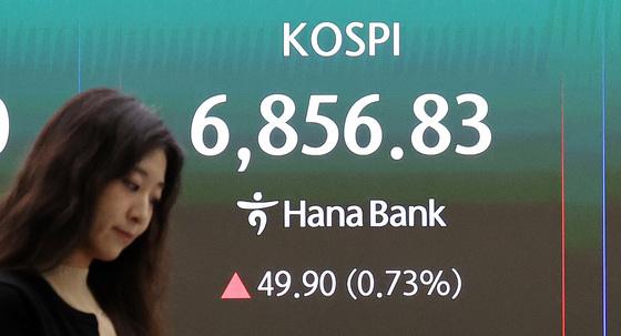코스피, 장중 5% 급락 딛고 6850선 반등 마감