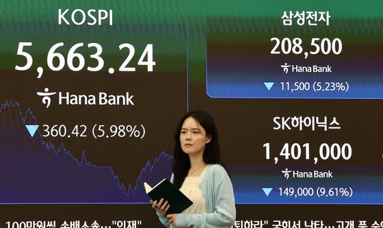 ‘이틀째 폭락’ 코스피 5.98% 하락한 5663 마감