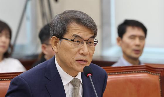 발언하는 노태악 전 선관위원장