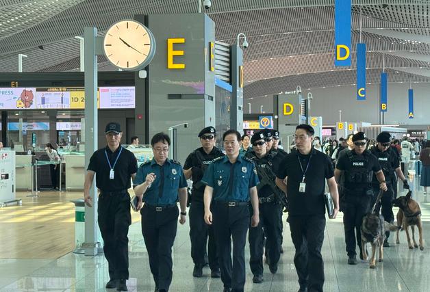 한창훈 인천경찰청장, 인천공항·인천항 치안 현장 점검