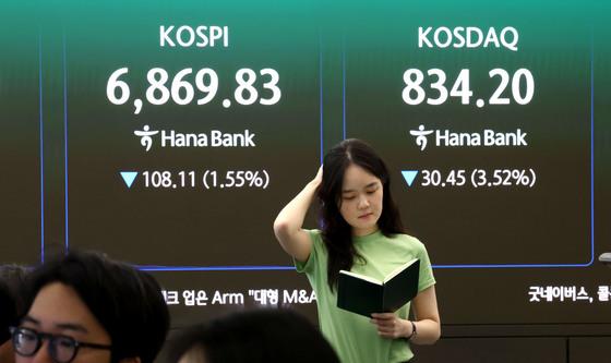코스피·코스닥 '동반 하락'