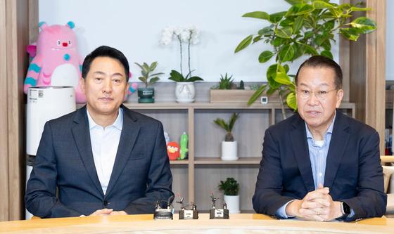 용산 어린이정원 관련해 오세훈 시장 만난 권영세 의원