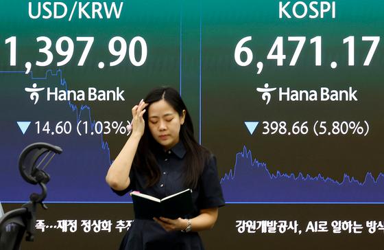 [뉴스1 PICK] 금리 불안에 코스피 6500선 붕괴… 환율은 10개월 만에 1300원대