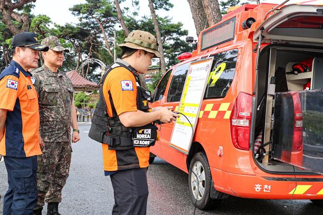 "화재 시 즉각 대응"…육군 11기동사단·홍천소방서, 군·관 합동훈련